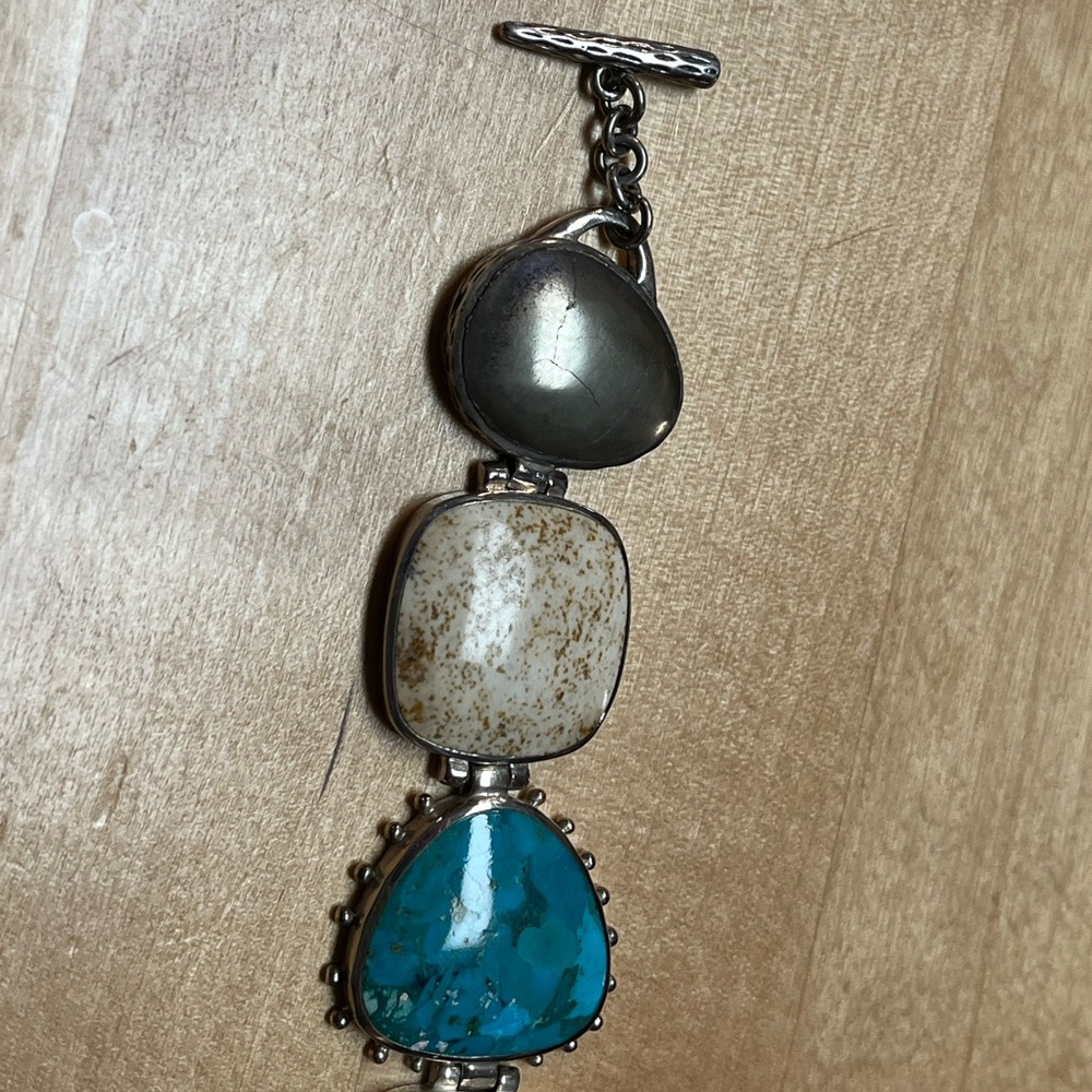 Silpada Multi-Stone Toggle Bracelet B1934 - image 3